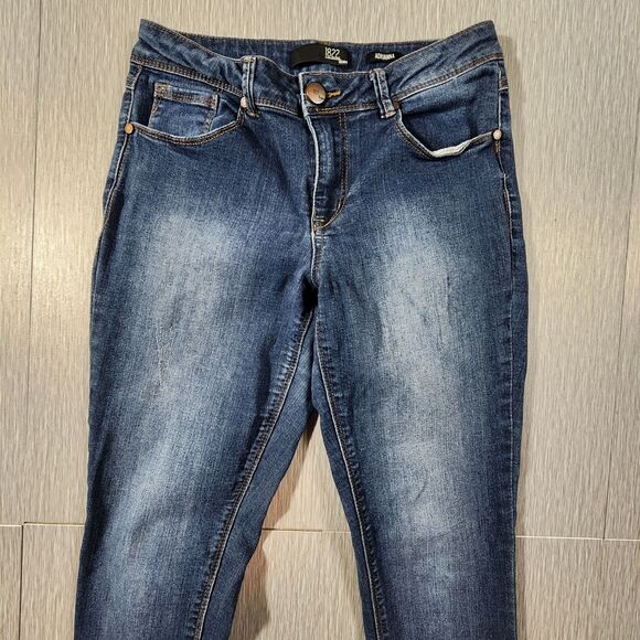 1822 Denim Jeans Womens 6 Adrianna Blue Skinny Dark Wash - Picture 3 of 9